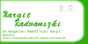 margit radvanszki business card